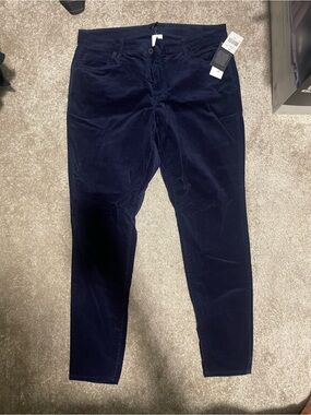 Edyson Navy Blue Corduroy Skinny Pants